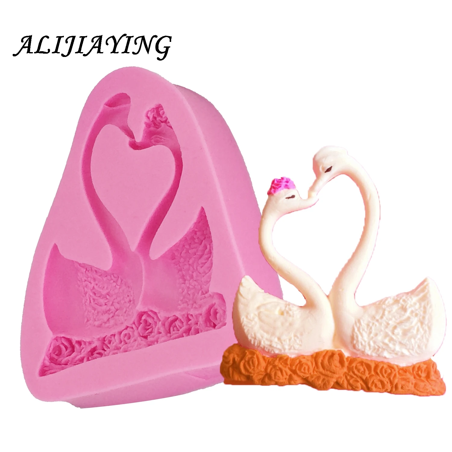 1Pcs 3D Swan Shape Silicone Mold,Sugarcraft Chocolate cake Mould Candy Jelly Mousse Mold DIY Baking Decorating Tools Gadg D0302