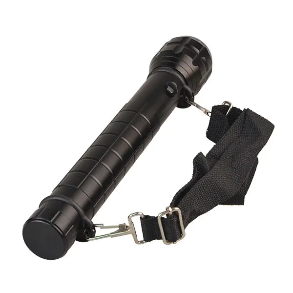 TopCom Heavy Duty Big Flashlight Torch LED Light Q5 3xD Battery Or 1x18650 Metal Aluminum Zoom black matt body no compass