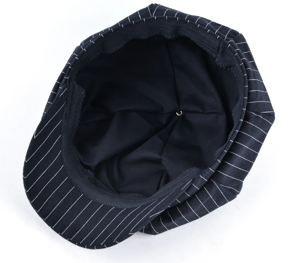 2018 Autumn and winter newsboy caps womens fashion plaid casual hat octagonal cap cotton and linen mixing beret hats for women