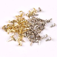100PCs mixed Silver/golden Round Brad Scrapbooking Embellishment Fastener Brads Metal Crafts For Diy handmade Decoration cp2252