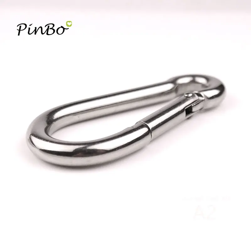 4pcs M6 304Stainless Steel Carabiner Carbine Snap Hook Outside Opening AISI304 M6