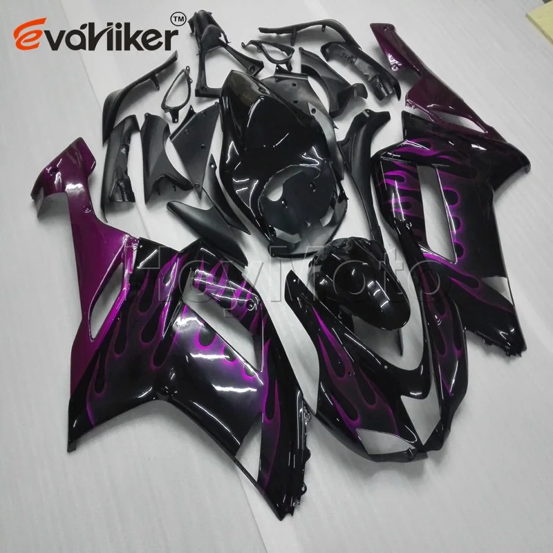 Motorcycle Fairing for ZX6R 2007 2008 green ZX 6R 07 08 ABS motor panels