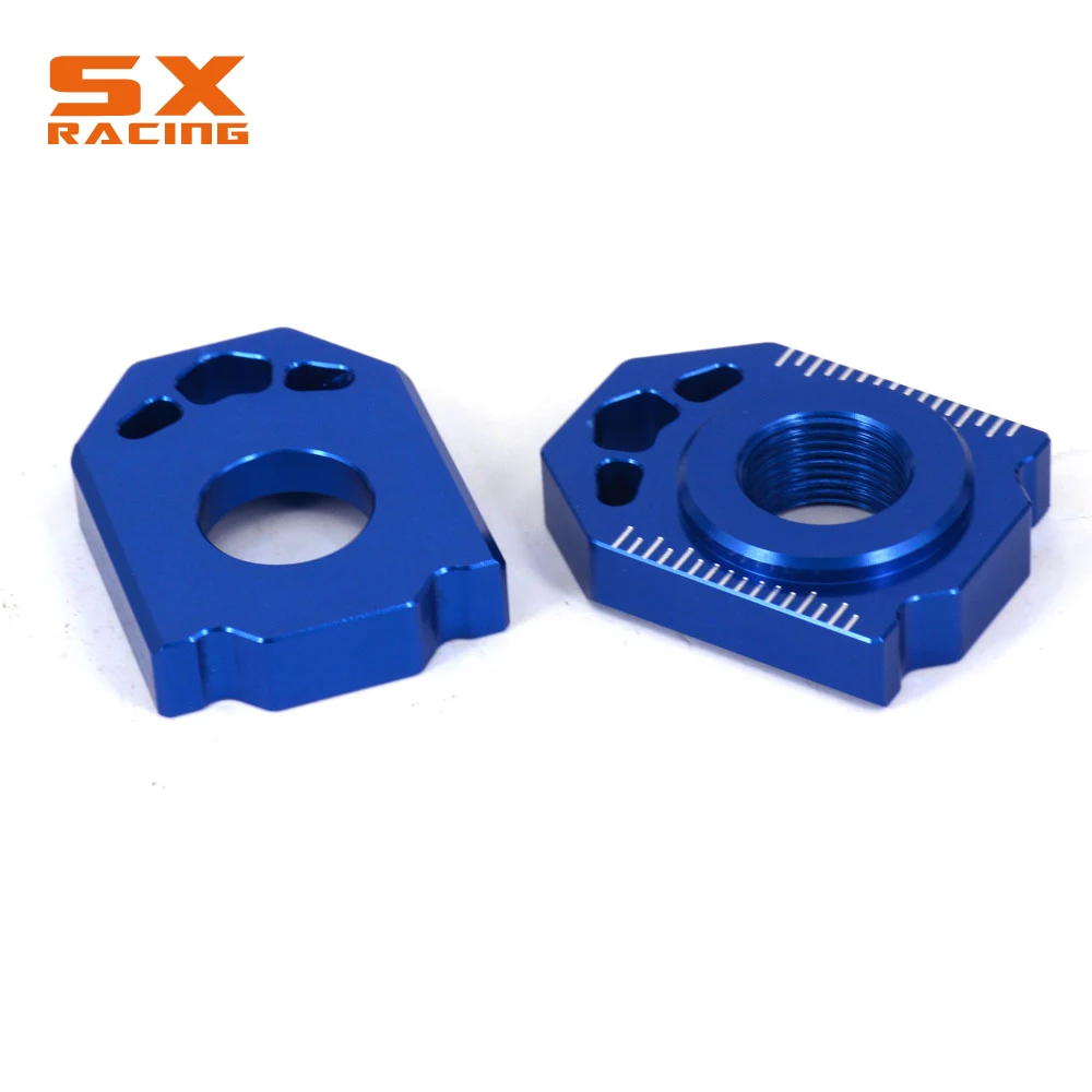 Motorcycle CNC Rear Axle Blocks Chain Adjuster For Husqvarna Husaberg TC TE TX FC FE 85 125 150 200 250 300 350 450 501