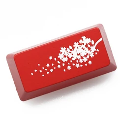 Novelty Shine Through Keycaps ABS Etched Shine-Through sakura black red custom mechanical keyboard enter backspace