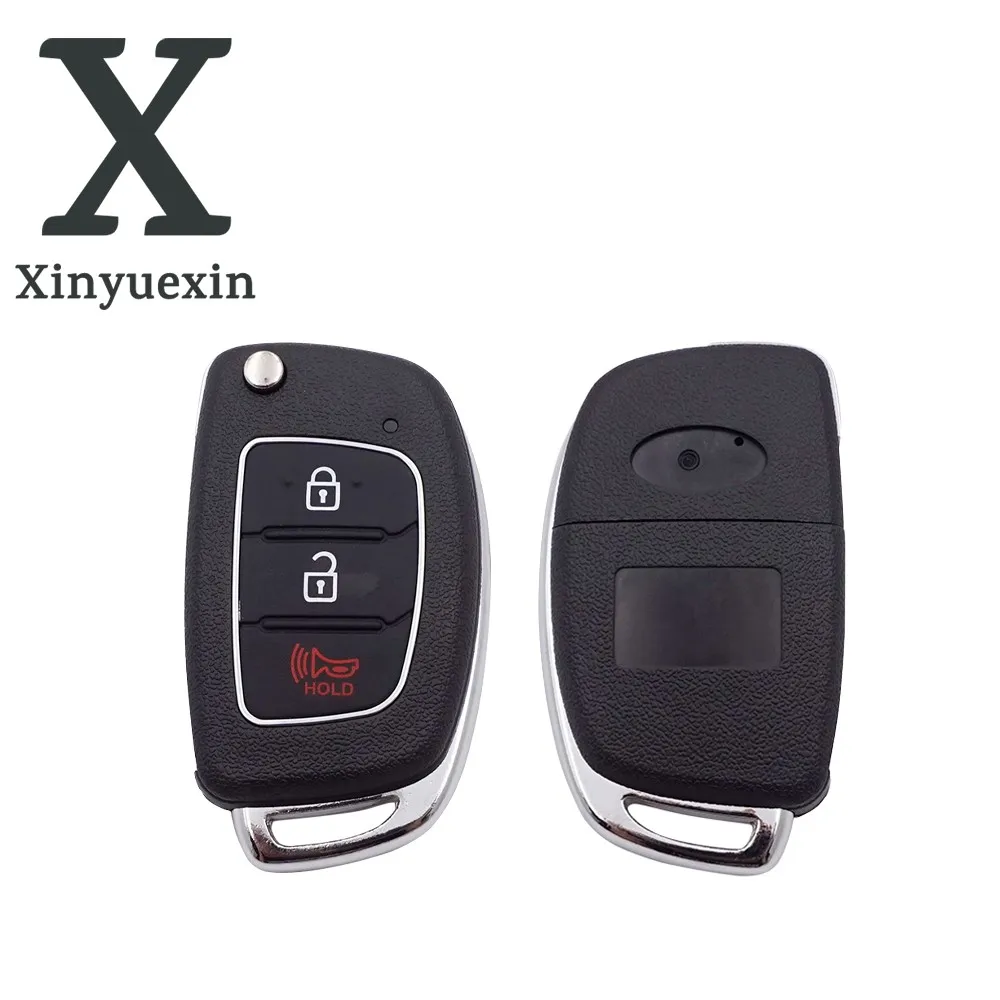 

Xinyuexin 3 Button Remote Key Fob For Hyundai Solaris ix35 ix45 Elantra Santa Fe New Verna Car Key Case Cover Styling