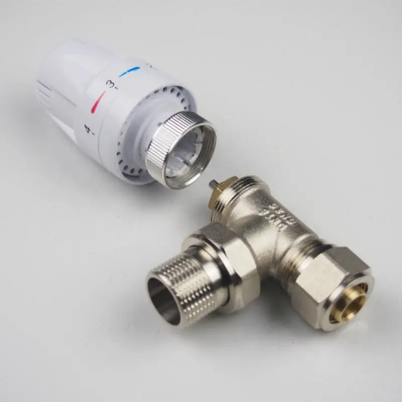 Thermostatic Radiator Valve Angle Type Automatic Temperature Control Valve  DN15 DN20