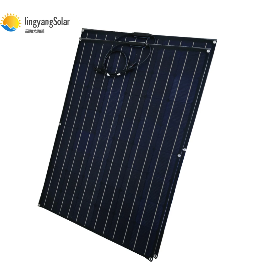 300W Solar Panel 24VDC ETFE Flexible Solar Panel 150w 2PCS Monocrystalline Solar Cell 22% Charging Efficiency