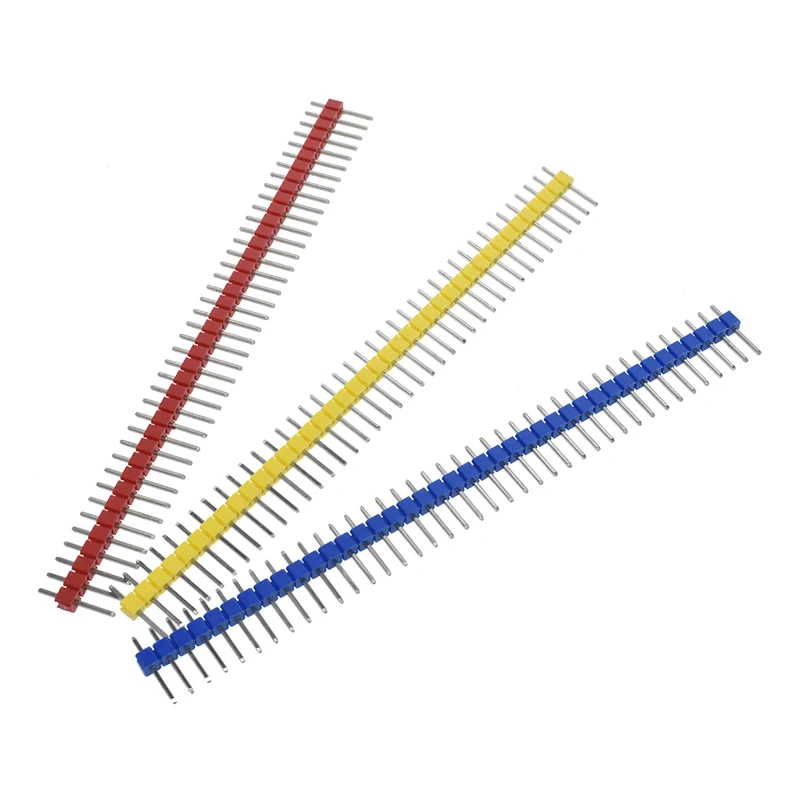 12 قطعة 2.54 مللي متر Preto + Branco + Vermelho + Amarelo + أسود + azul Unica Linha Masculina 1X40 1*40 رأس دبوس Tira ROHS CGKCH090 أنثى