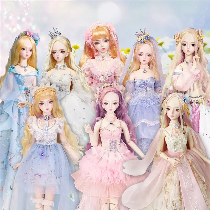 DBS Dream Fairy 1/3 BJD joint body 62CM Fashion princess doll with suit shoes and gift box combination set toy gift SD Doll