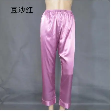 Home Pajama Pants 2024 Spring Summer New Faux Silk Women\'s Pajama Bottoms Pyjama Trousers Lounge Pants Plus Size S-XXXL Q336