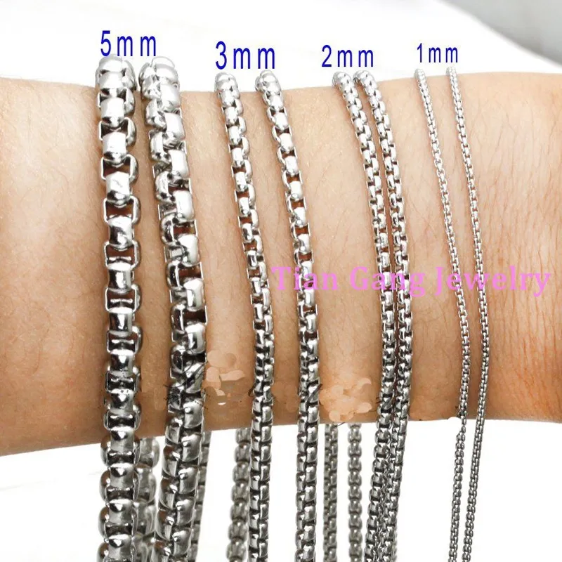 Wholesale Jewelry 5/10 Meter Silver Color 1/2/3/5mm 316L Stainless Steel Rolo Chain Jewelry Findings In Bulk Factory