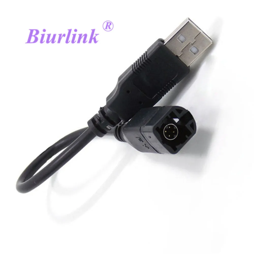 Biurlink Car Radio USB Interface Transfer Cable Male USB Wiring for Volkswagen Radio