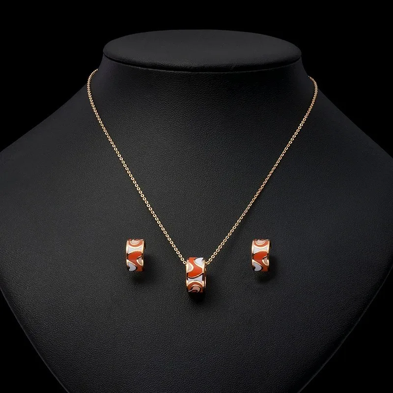 R&X Necklace/earrings Romantic Dieraden Women Trendy Anniversary Jewelry Sets Classic Fashion Dubai Ensemble Bijoux Jewelry Sets