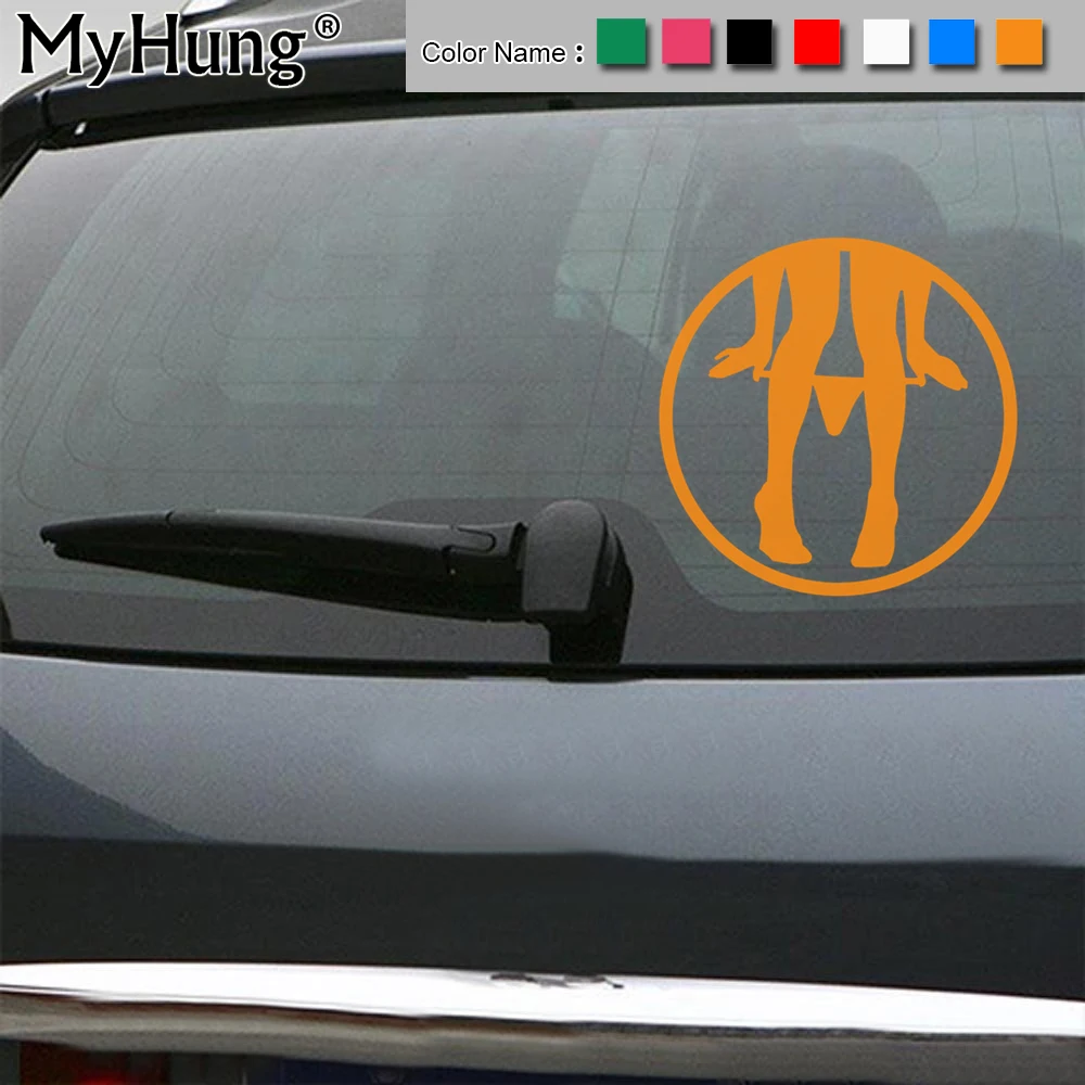 

2pcs a lot 8*8CM Funny Panty Dropper Car Sticker Decals Cartoon Car Accessories For Universal Car Styling Window Decals