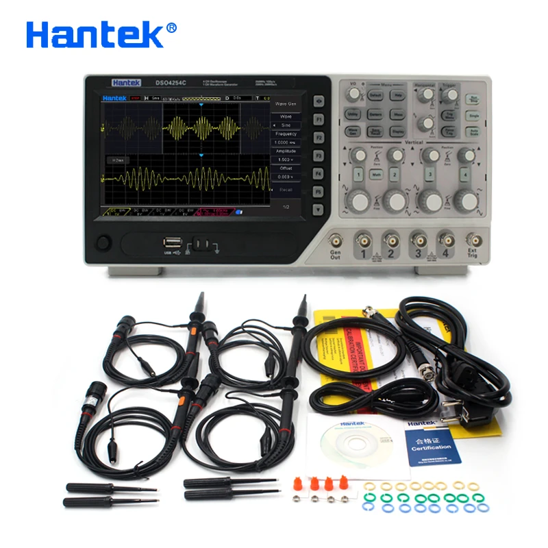 รีวิว Hantek DSO4254C ดิจิทัลออสซิลโลสโคป 4 ช่องสัญญาณ 250MHz สำหรับนักวิศวกรรมและนักศึกษา