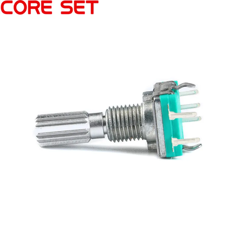 5Pcs 20 Position 360 Degree Rotary Encoder Handle Long 20MM EC11 w Push Button 5Pin With A Built In Push Button Switch