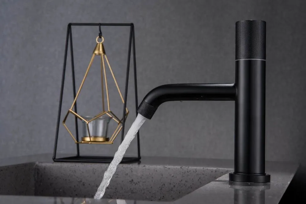

Simple luxury Black plated bathroom sink faucet 5 colors single hole mixer basin faucet Cold and hot water faucet