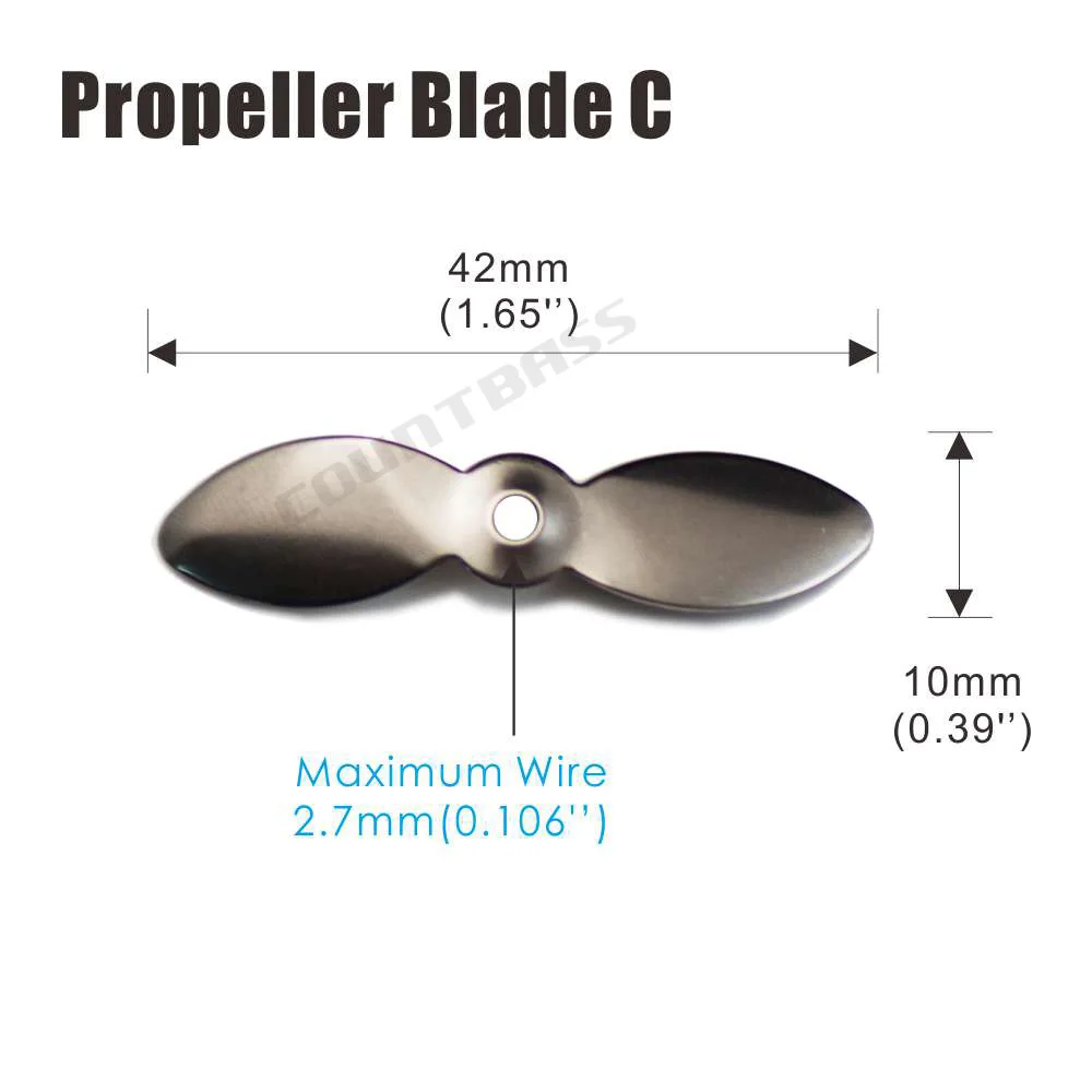 Countbass Hoja Hélice Inoxidable – Señuelo Madera Topwater Popper - imagen 2