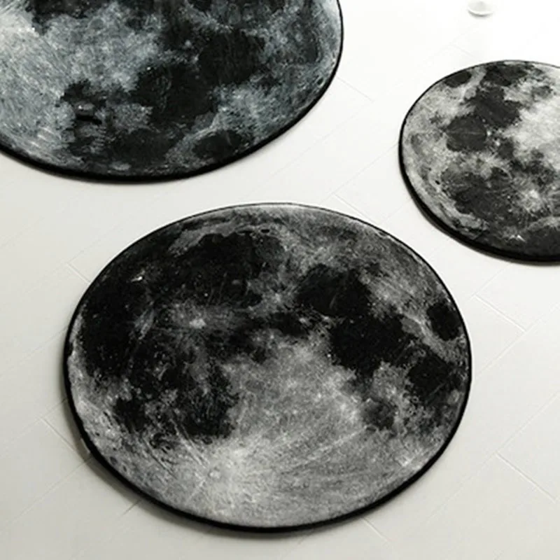 Trend Nordic Round suede carpets For living room bedroom Mat/Rugs Planet/earth /moon rug Kids Room Decor Crawl large Area Carpet