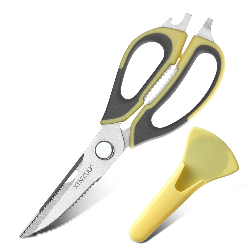  XINZUO Kitchen Scissors Stainless Steel Shears Tool Home Use for Chicken Poultry Fish Meat Vegetables Herbs BBQ New Cooking Tool 
