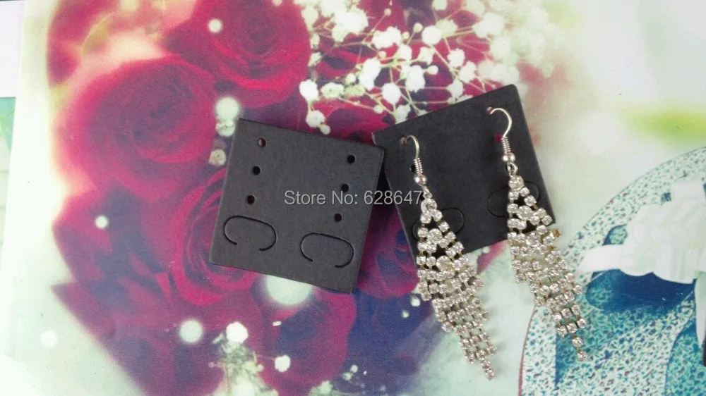 

wholesale free shipping black blank hang tag earring card