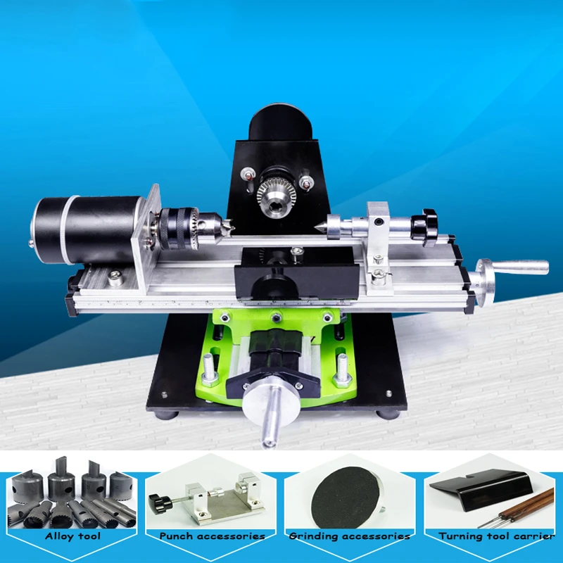 Polishing Mini Wooden Bead Processing Machinery Household Mini Lathe Bead Machine Bead Drilling Machine Bead Polisher 220V