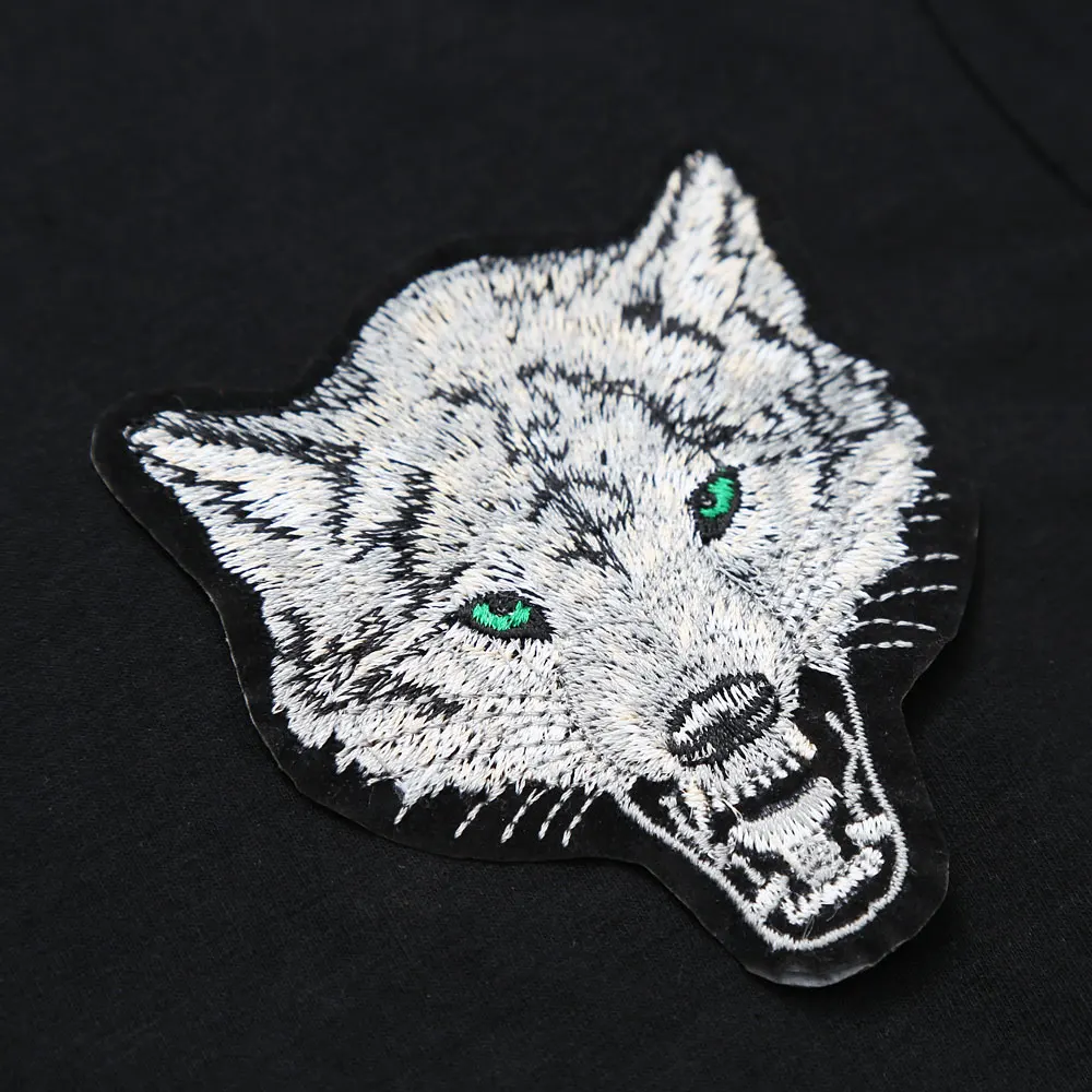 New Casual Men\'s Wolf T-shirts 2022 Round Neck Sleeveless Cotton embroidery Animal T shirt Men Tee Shirts Homme Camisetas Hombre