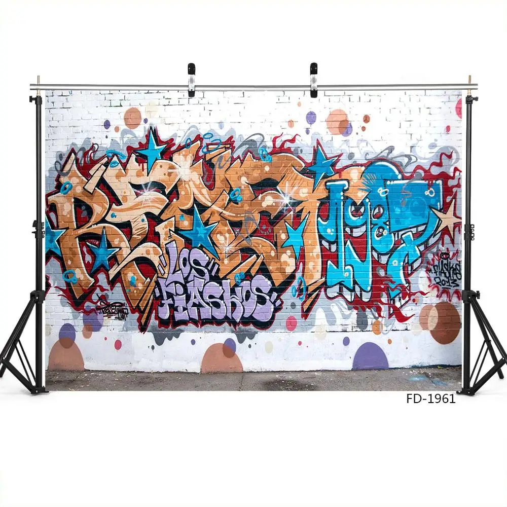 Brick Graffiti Wall Photography Backgrounds Customized Photographic Backdrops For Photo Studio Newborn Children Photo Shootings