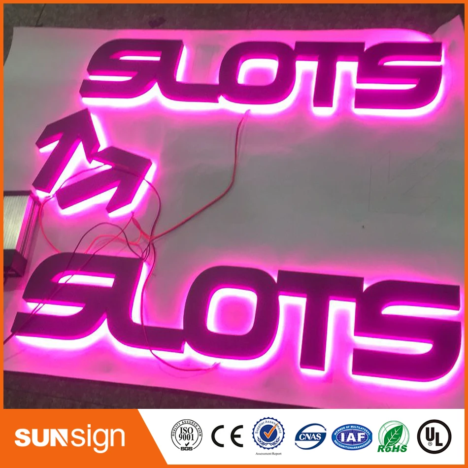 Outdoor advertising illuminated 3d led building letter sign