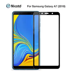 For Samsung Galaxy A7 2018 6.0 Tempered Glass For Samsung A7 2018 A 7 A750F A750 SM-A750F Screen Protector Full Cover Glass Film