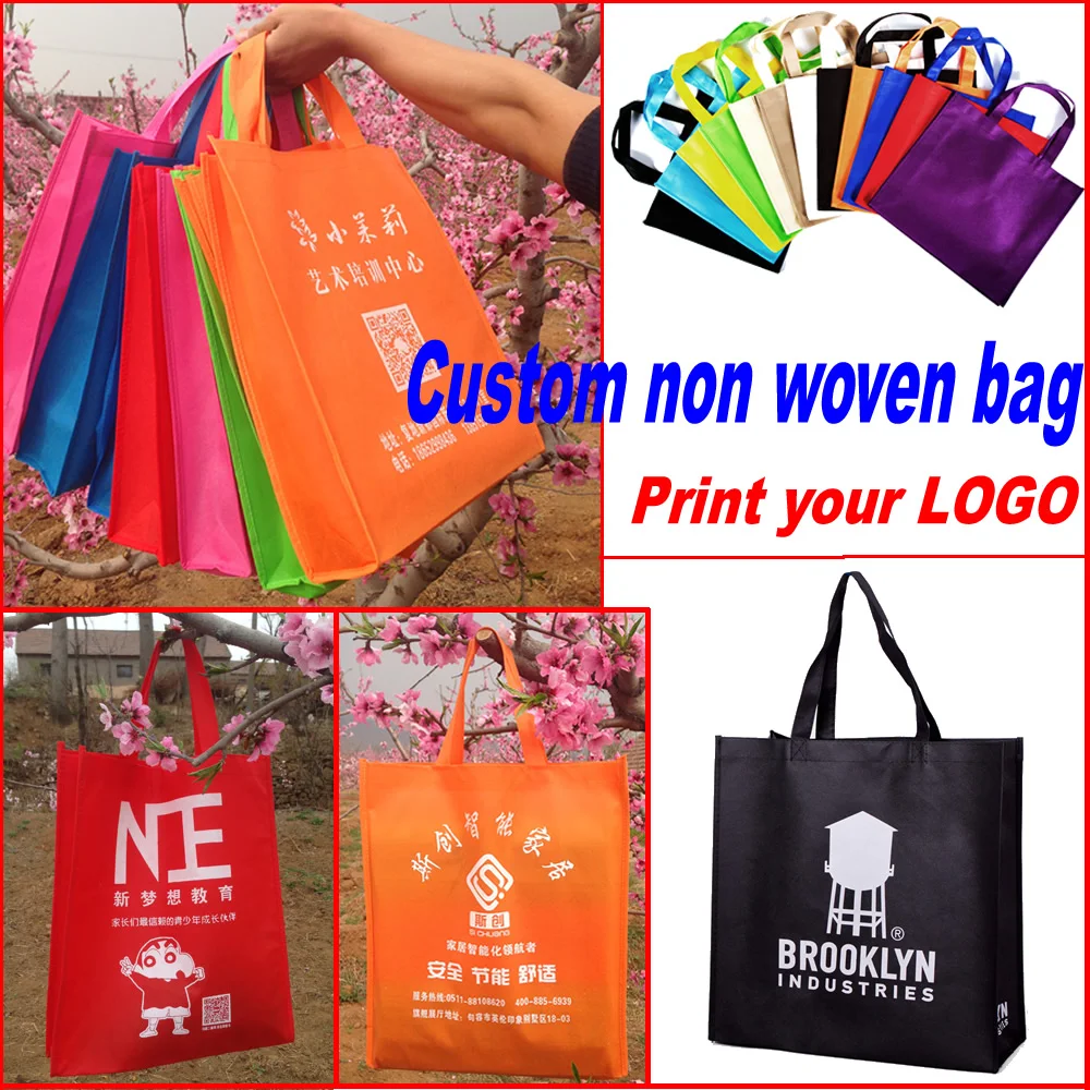 

Custom Printing Packaging And Shopping Logo Gift Non Woven Fabrics Bag