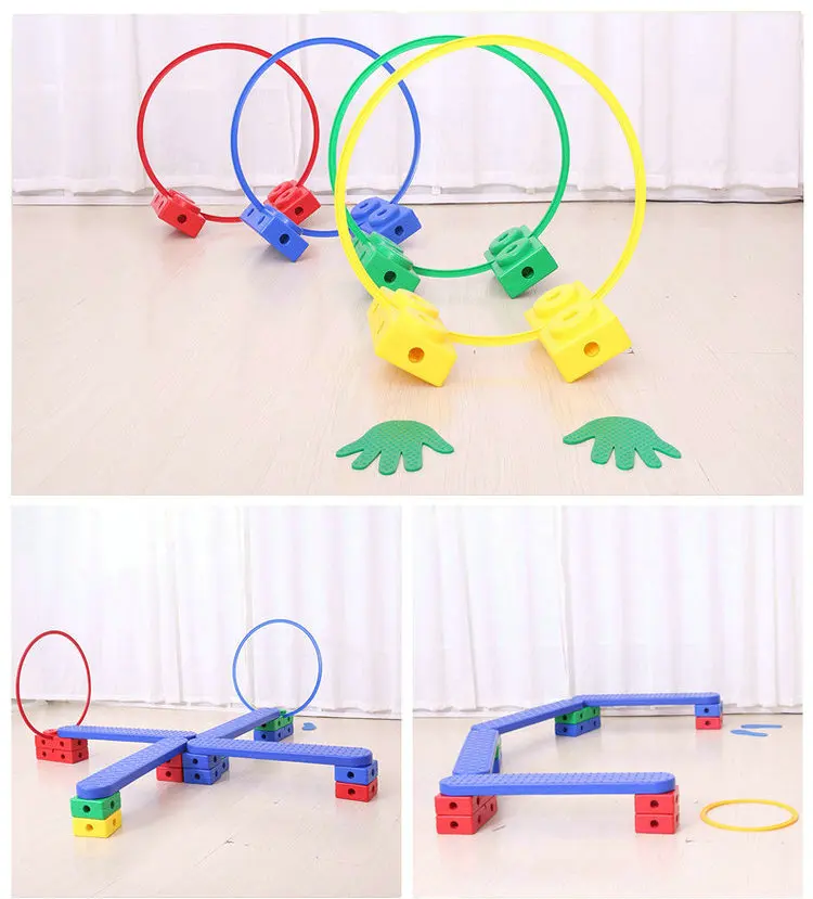 114pcs/set Multifunction Kids Physical Training Hurdles Balance and Eye Coordination Toy Crawling Training Equipments Tool