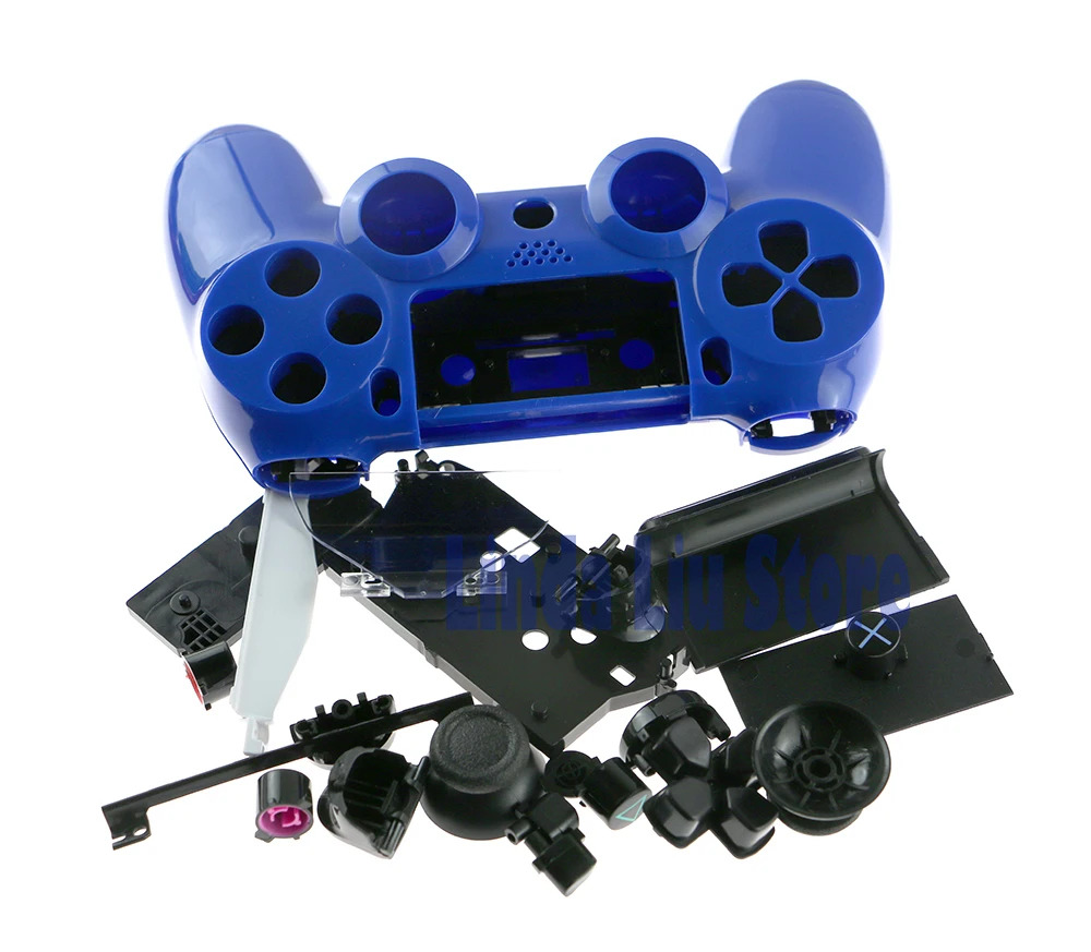 PS4 이전 버전 무선 컨트롤러 수리 부품 용 버튼이있는 1set 플라스틱 전체 하우징 케이스 커버 셸 케이스
