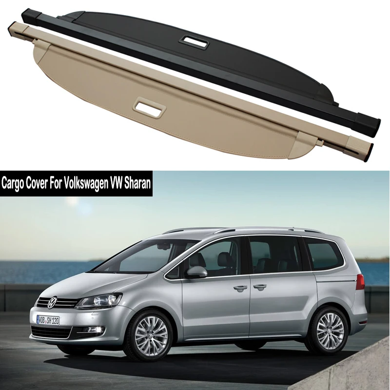 Rear Cargo Cover For Volkswagen VW Sharan 2012-2018 privacy Trunk Screen Security Shield shade Accessories