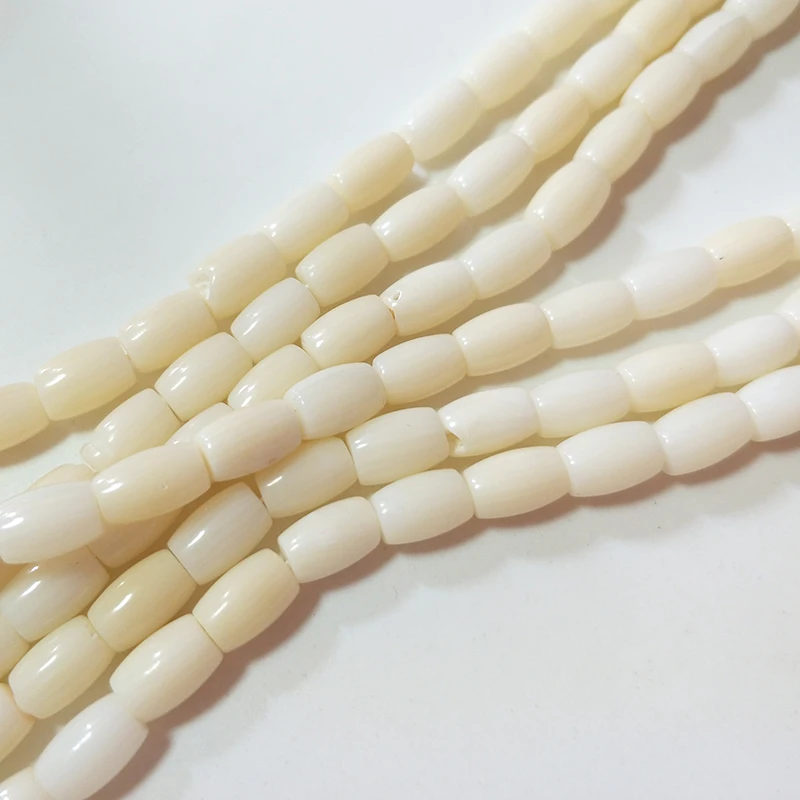 2021 New 5*8MM 20pieces/bag Natural White Coral Oval Shape Beads for DIY Necklace Bracelet Jewelry Making Accessories