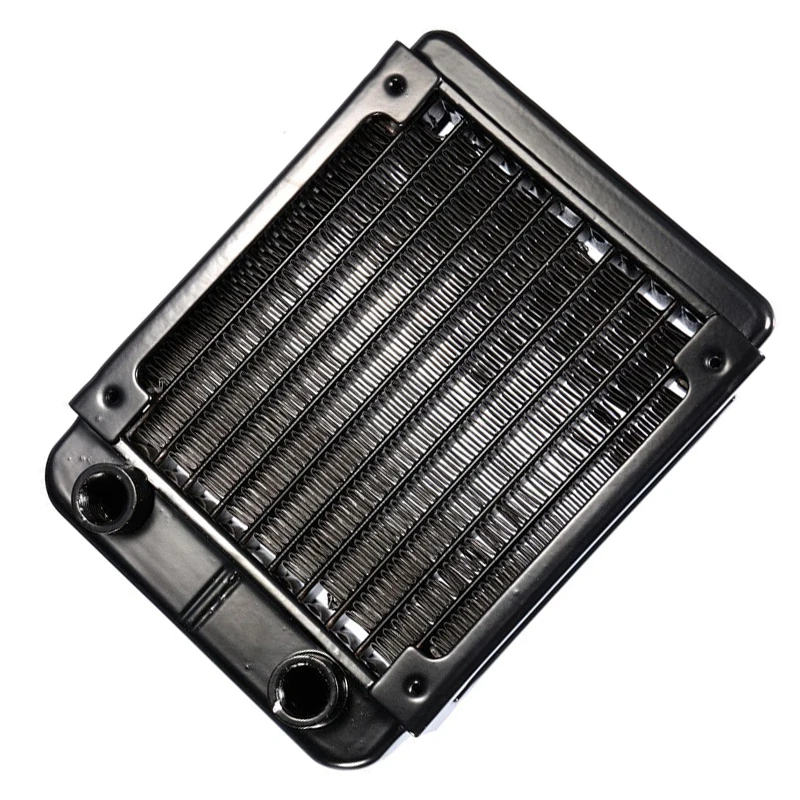 G1/4 90mm Aluminium Heat Radiator For PC CPU Water Cooling Heatsink Black