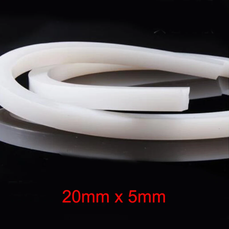 

20mm x 5mm High temperature resistant door window flat solid silicone rubber seal strip weatherstrip