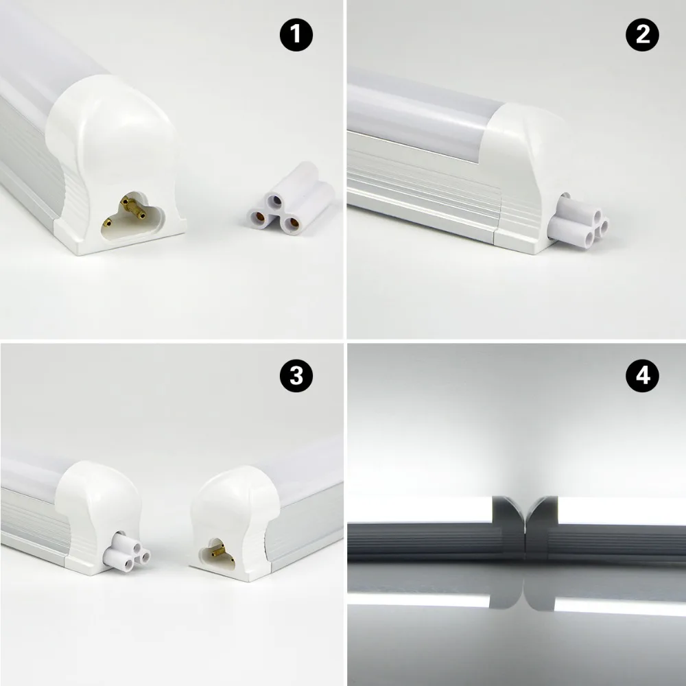 Imagem -03 - Luz de Barra Fluorescente Lâmpada de Cozinha Lâmpada Led Tube sob a Iluminação do Armário t5 t8 6w 8w 10w 12w 29cm 30cm 57cm 60 Centímetros 220v