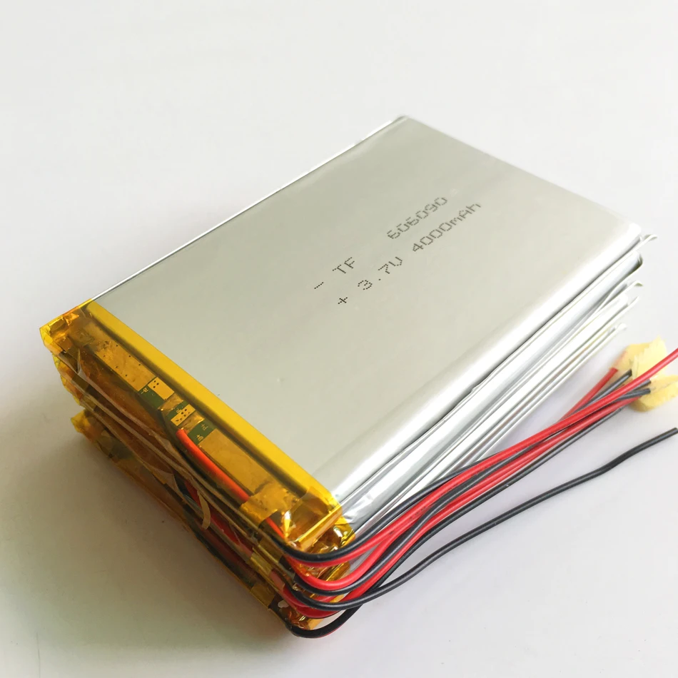 

Lot 5 PCS 3.7V 4000mAh 606090 Polymer Lithium LiPo Rechargeable Battery For GPS PSP DVD PAD E-book Tablet PC Laptop Power Bank