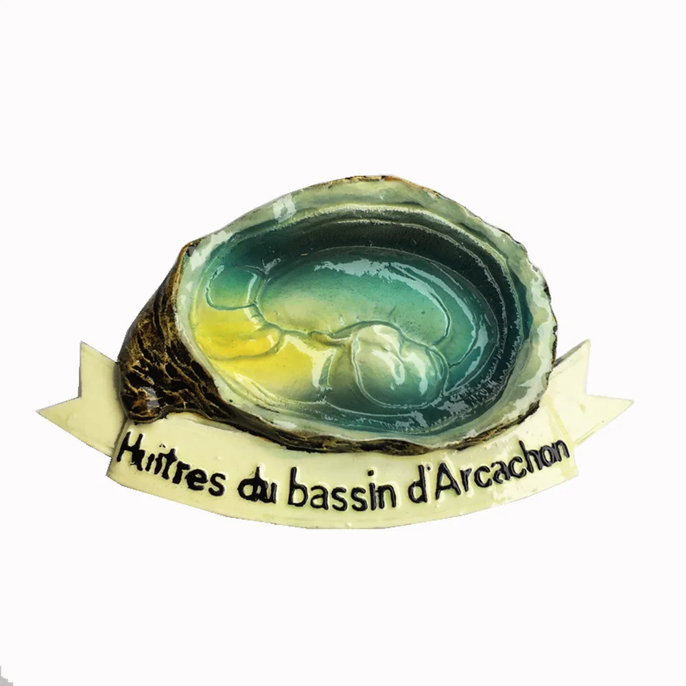 BABELEMI 1pcs France Resort Arcachon Bay Fridge Magnets Travel Souvenirs Home Decoration Oyster Magnetic Refrigerator Sticker