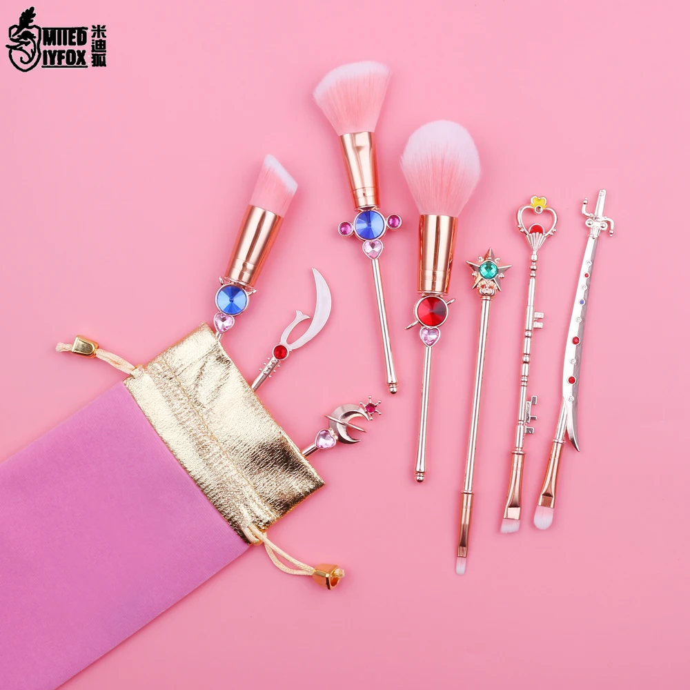 

Anime Cosplay Blusher Powder Makeup Brushes Set Foundation Blending Powder Eyeshadow Cosmetic Makeup Tool Kit Best Quality