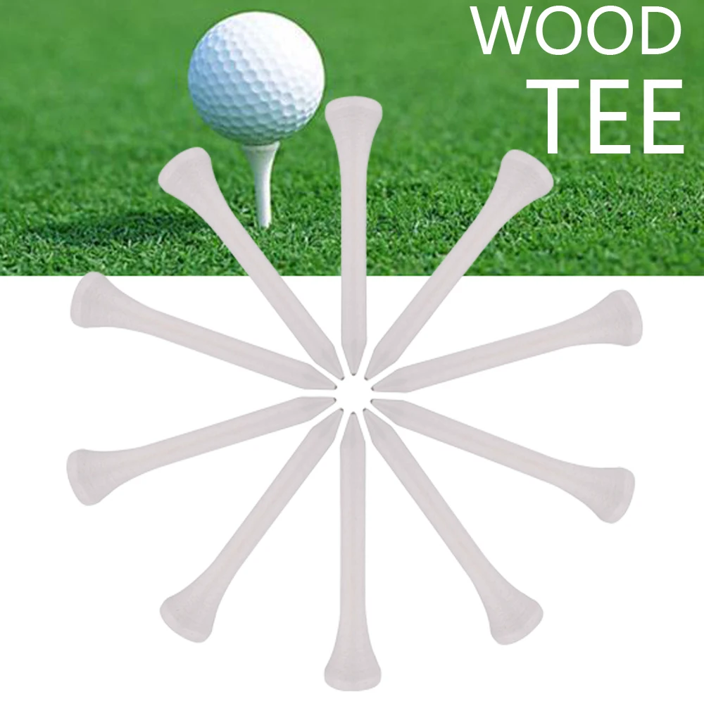 100pcs/pack 54mm/70mm Wooden Golf Tees Golf Wood Tees Golf Ball Wood Tee wooden Tees Golf Accessories Outdoos Sports Accessories