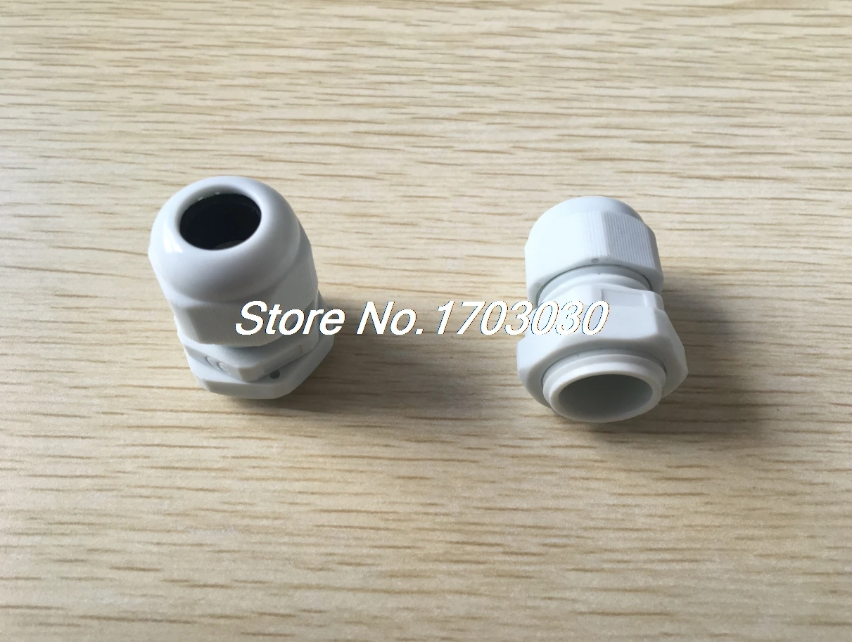 

10Pcs Waterproof Gland Connector PG11 w Nut for 5-10mm Dia Cable Wire