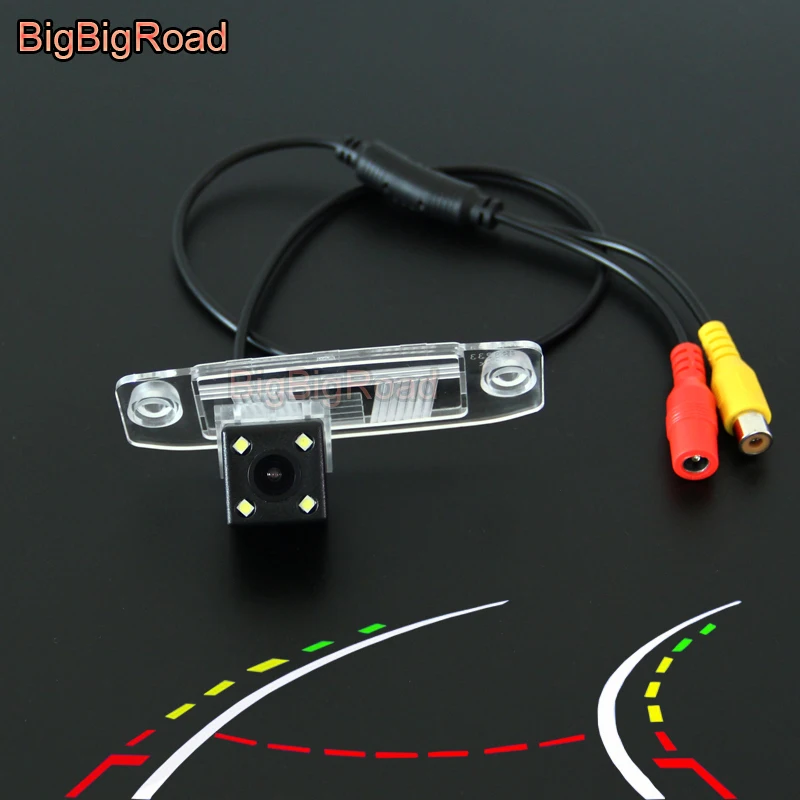 BigBigRoad Car Intelligent Dynamic Tracks Rear View Camera For KIA Forte Cerato K3 Sedan Sportage R SL 2011 -2016 Night Vision