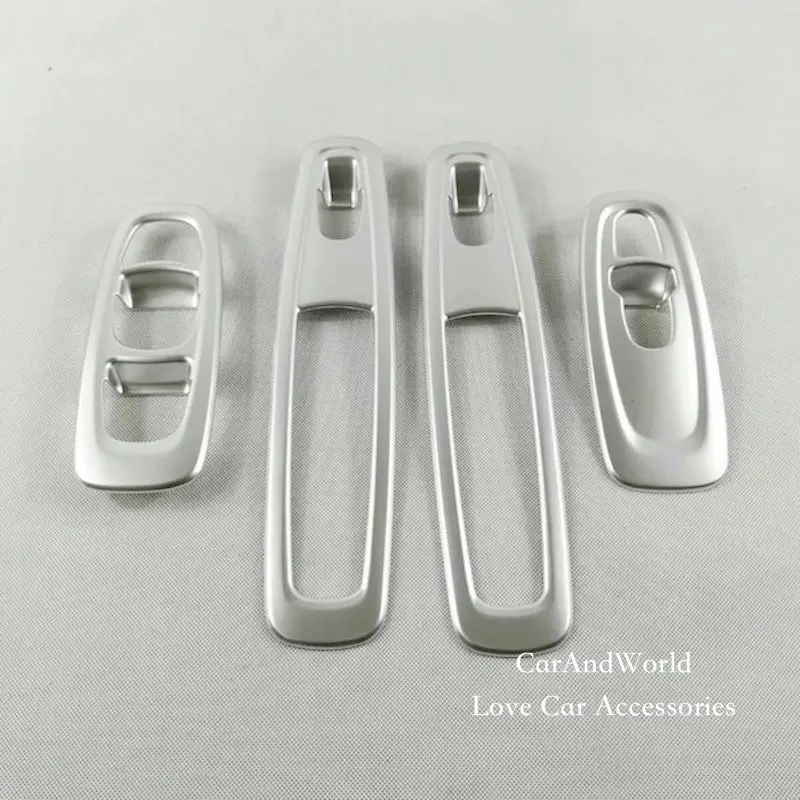 Door Window Switch Cover Interior Armrest Control Panel Trim Stickers For Renault Kadjar 2015 2016 2017 Car Accessories