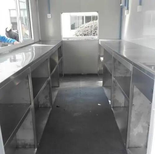 Carrito de venta de perritos calientes, remolque móvil para empujar comida