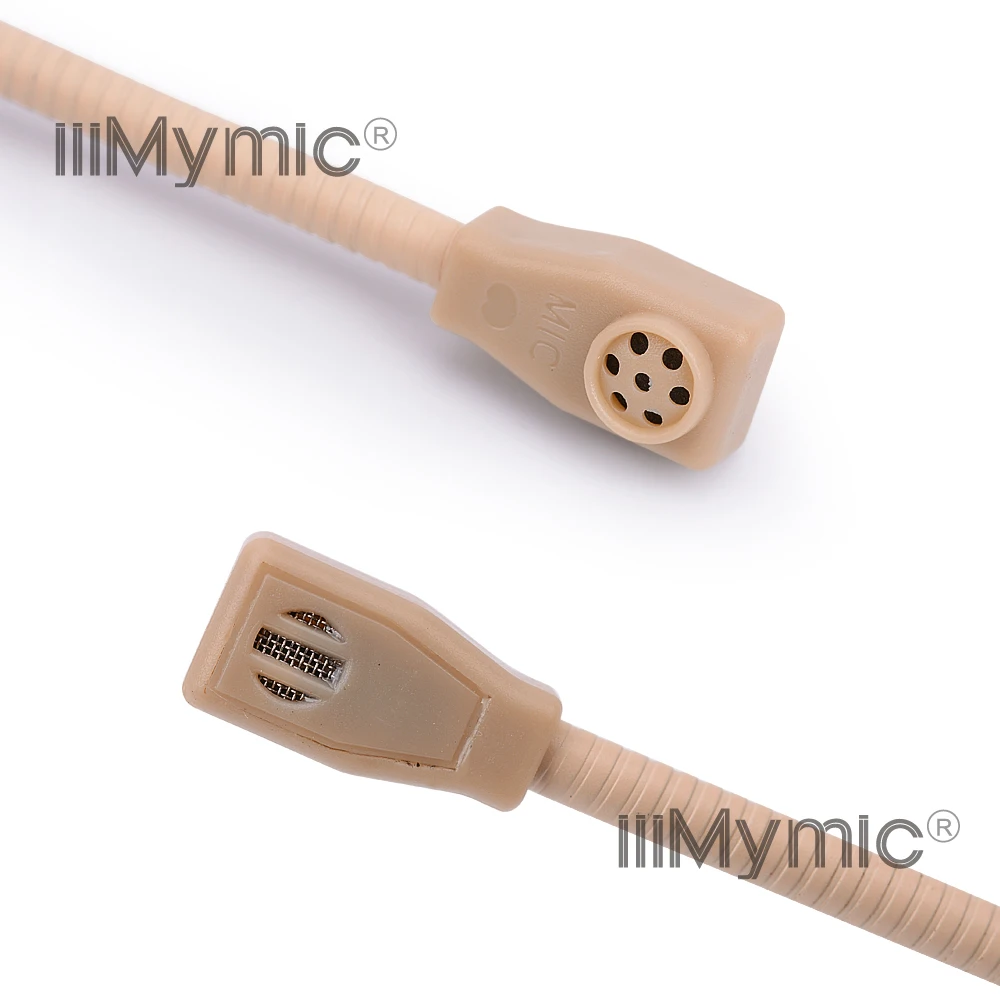 IiiMymic Professional Beige คอนเดนเซอร์ไมโครโฟนสำหรับเครื่องส่งสัญญาณ Sennheiser 3.5มม.แจ็ค Speech Headworn ไมโครโฟน