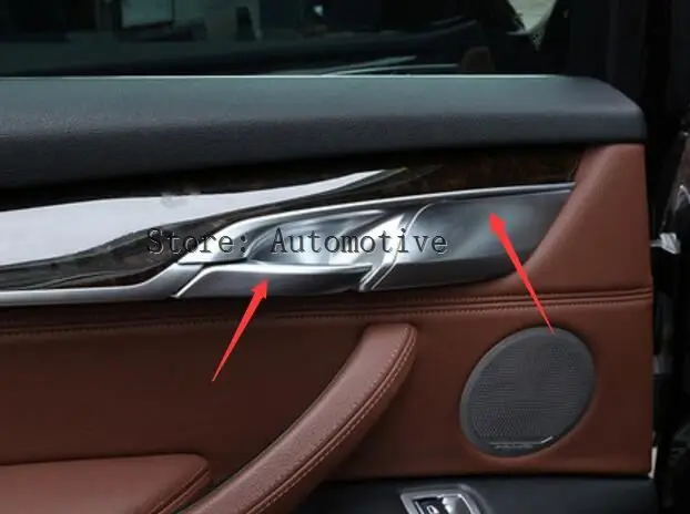 

4pcs ABS Chrome Accessory For BMW X5 X6 F15 F16 2014 2015 2016 Interior Door Handle Bowl Trim,Car Styling