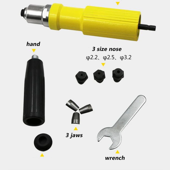 3.2mm Electric Riveter Adapter Drill Attachment