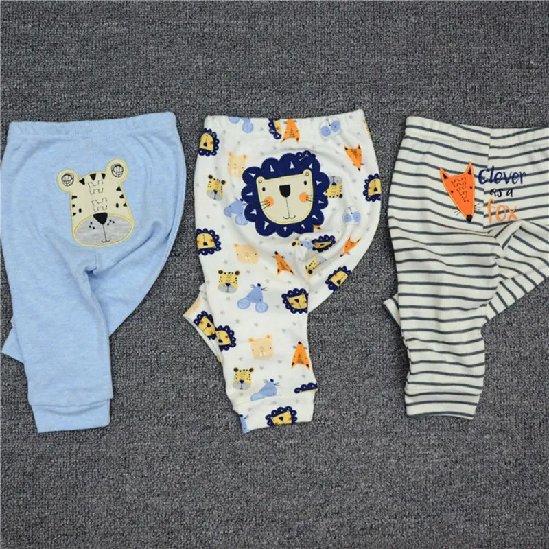 Wholesale 3/6pcs/Lot Baby Pants  Cotton Autumn Leggings for boys girls Mid Full Length Baby Trousers